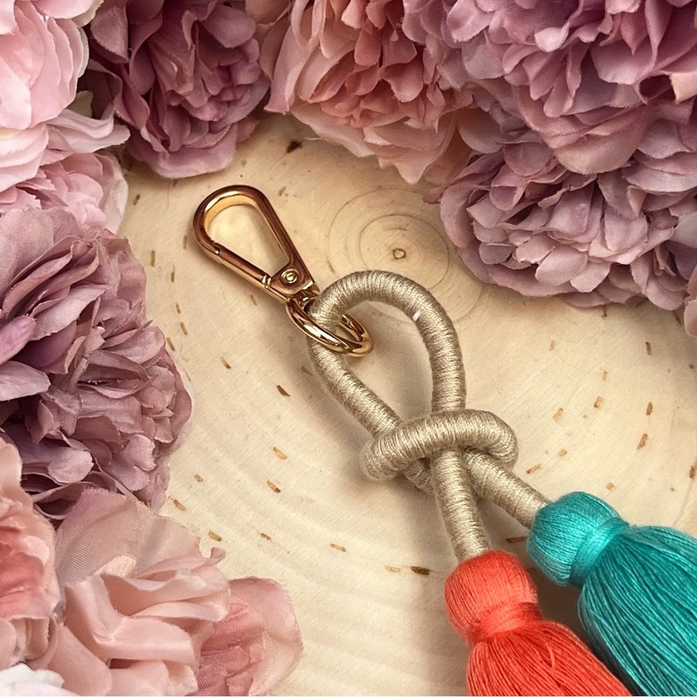 Boho Extra Long Multi Tier Colorful Fringe Purse Charm - Picture 11 of 16